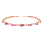ETHO MARIA 18K Rose Gold Pink Sapphire and Opal Cuff